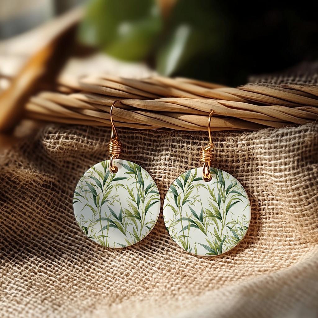 Water soluble Transfer paper for polymer clay, Vintage bamboo leaf pattern, polymer clay image transfers, magic transfer paper