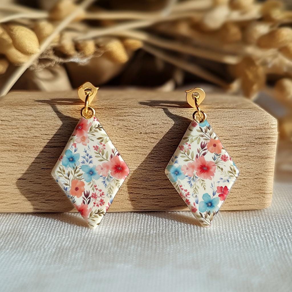 Water soluble Transfer paper for polymer clay, Watercolor flower pattern, polymer clay image transfers, magic transfer paper