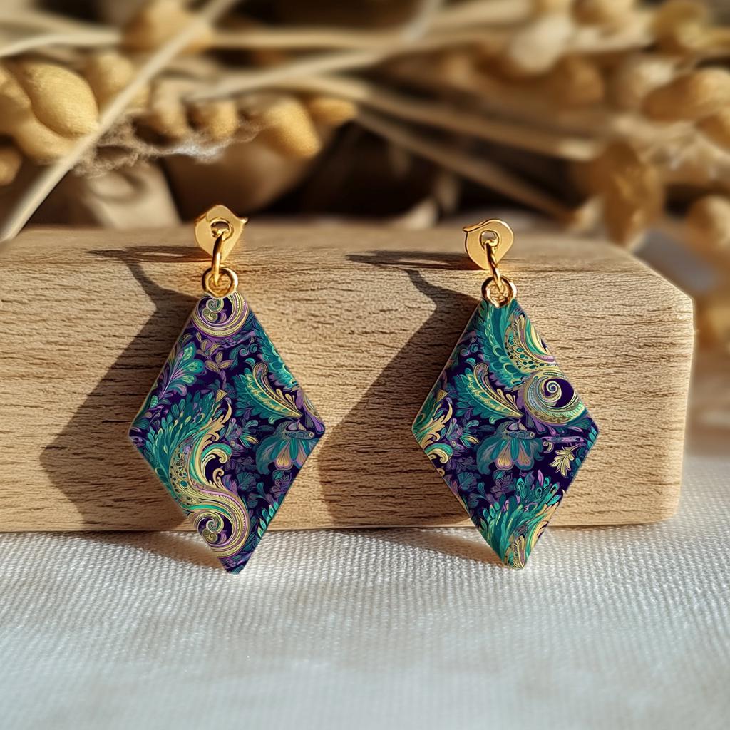 Water soluble Transfer paper for polymer clay, Ornamental purple transfer paper, polymer clay image transfers, magic transfer paper