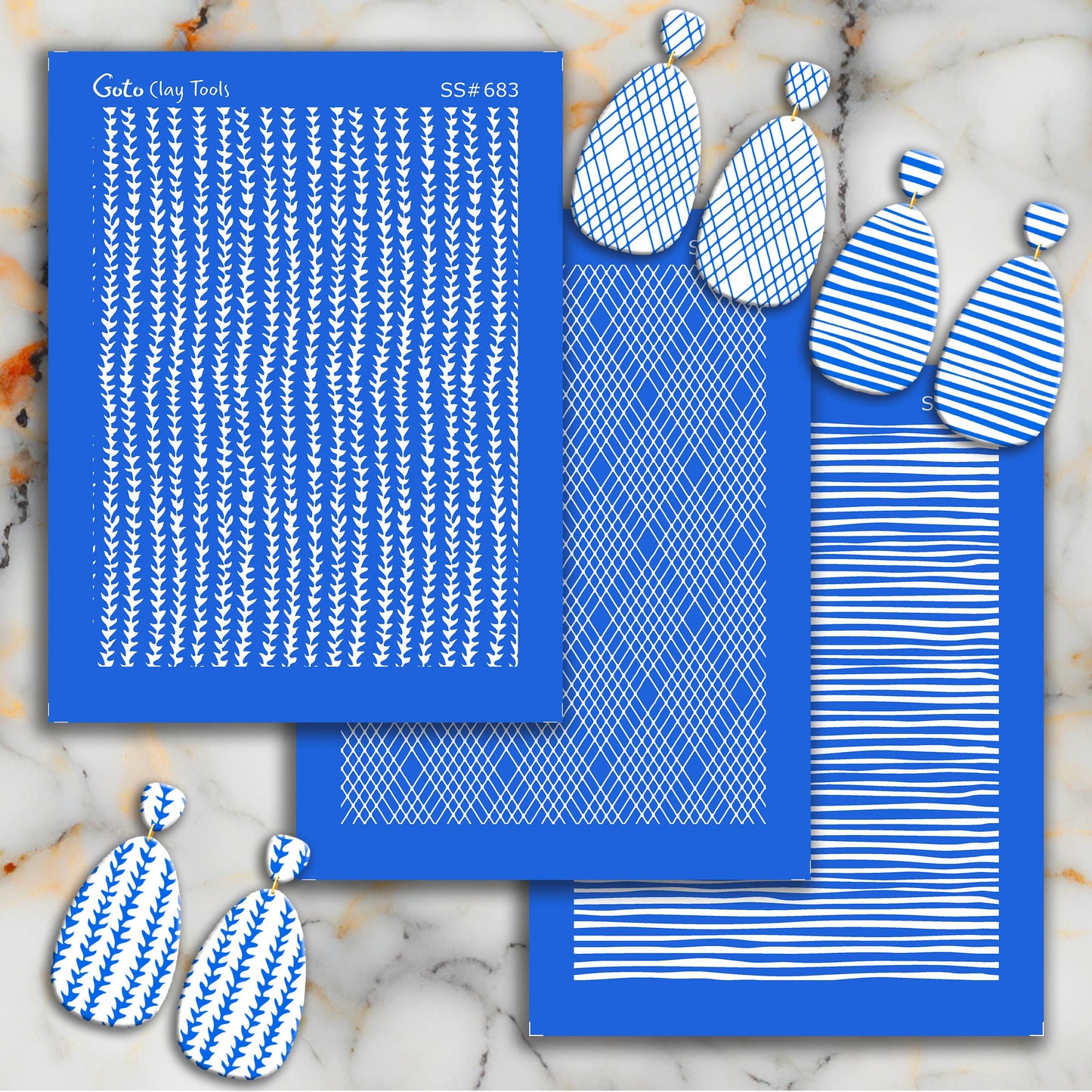 Silkscreen for Polymer Clay Earring making, Clay Stencils, Clay Earring Silkscreen, Polymer Clay Supplies SS#696