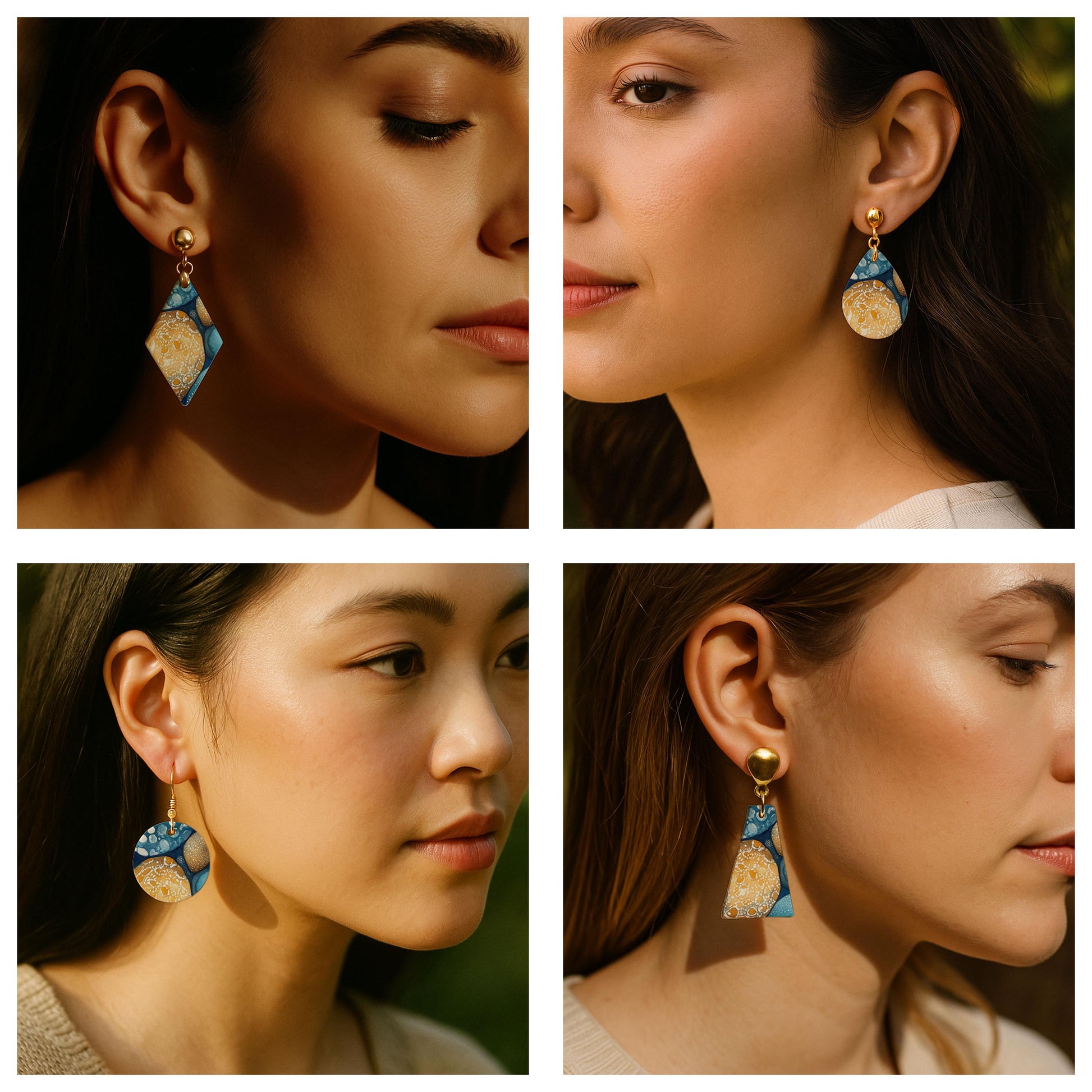 Underwater River Rocks Water soluble Transfer paper for polymer Clay Earring Making - 4x5.5 in