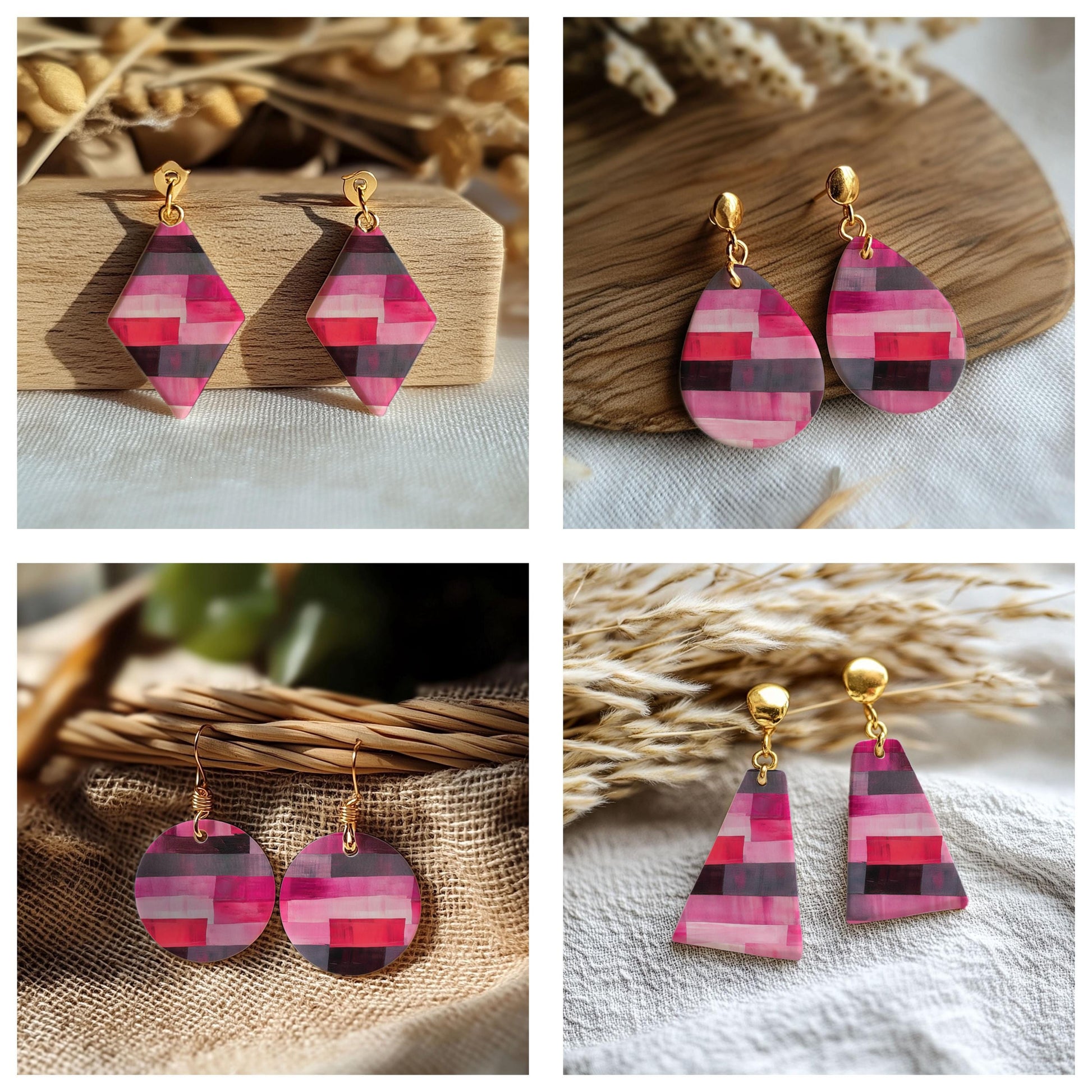 Abstract Storkes Transfer paper for polymer Clay Earring Making - Water Soluble Transfer Sheet 4x5.5 in