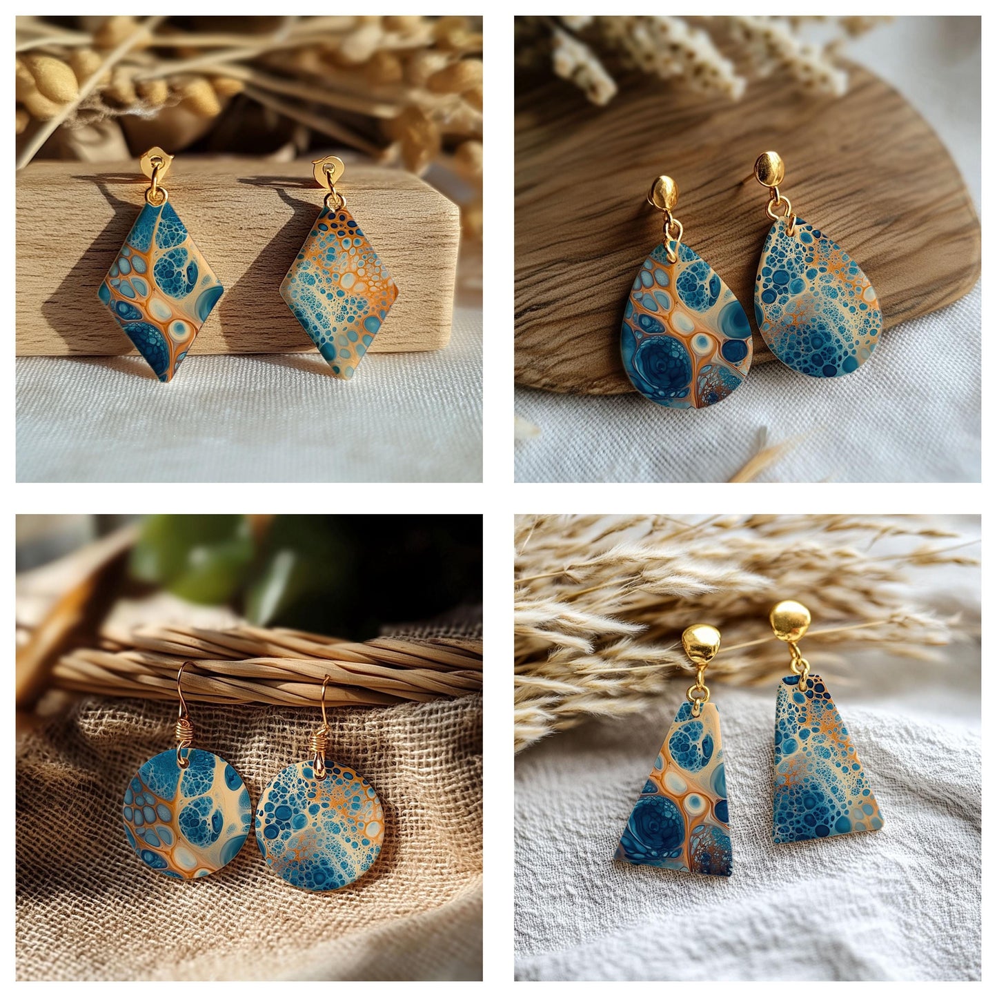 Liquid Cells Transfer paper for polymer Clay Earring Making - Water Soluble Transfer Sheet 4x5.5 in