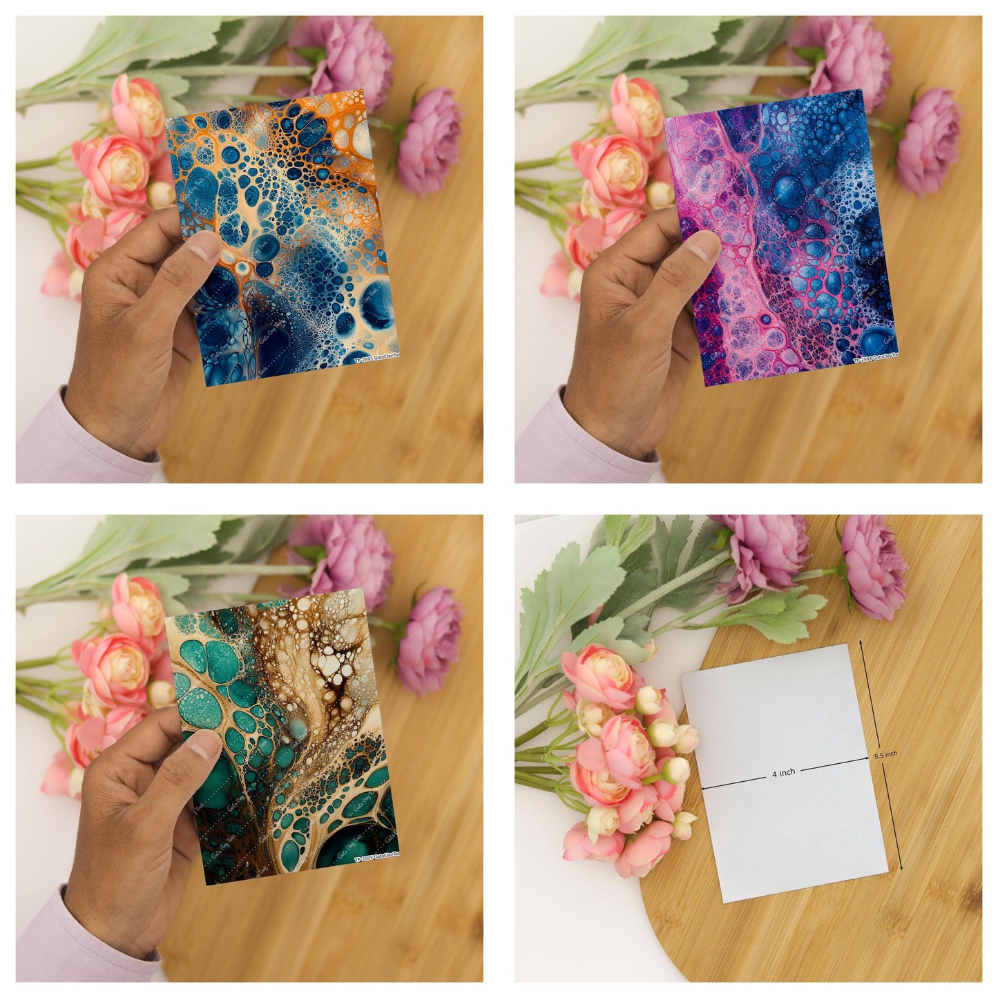 Liquid Cells Transfer paper for polymer Clay Earring Making - Water Soluble Transfer Sheet 4x5.5 in