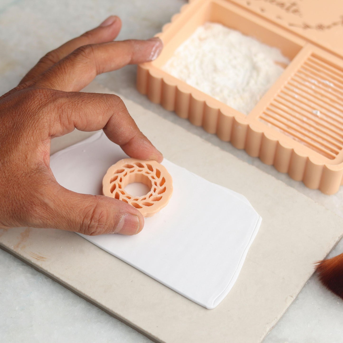 Cornstarch Box for Polymer Clay | Dust. Cut. Create. Clay Cutter Tool Accessory