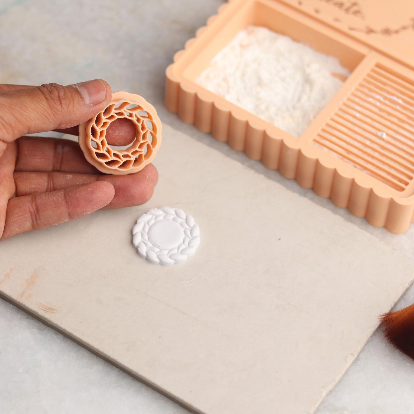 Cornstarch Box for Polymer Clay | Dust. Cut. Create. Clay Cutter Tool Accessory