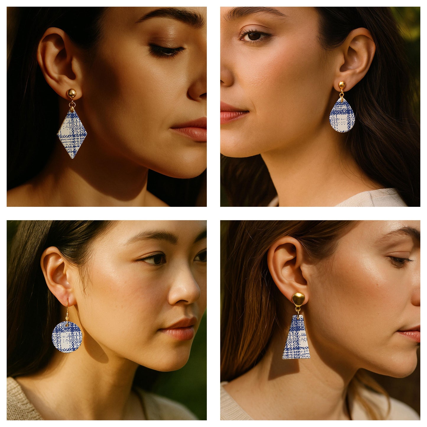 Abstract Plaid Texture Silk Screens for Polymer Clay | Woven Grid Line Pattern | 9.5 x 12.5 cm Printable #SS26-3