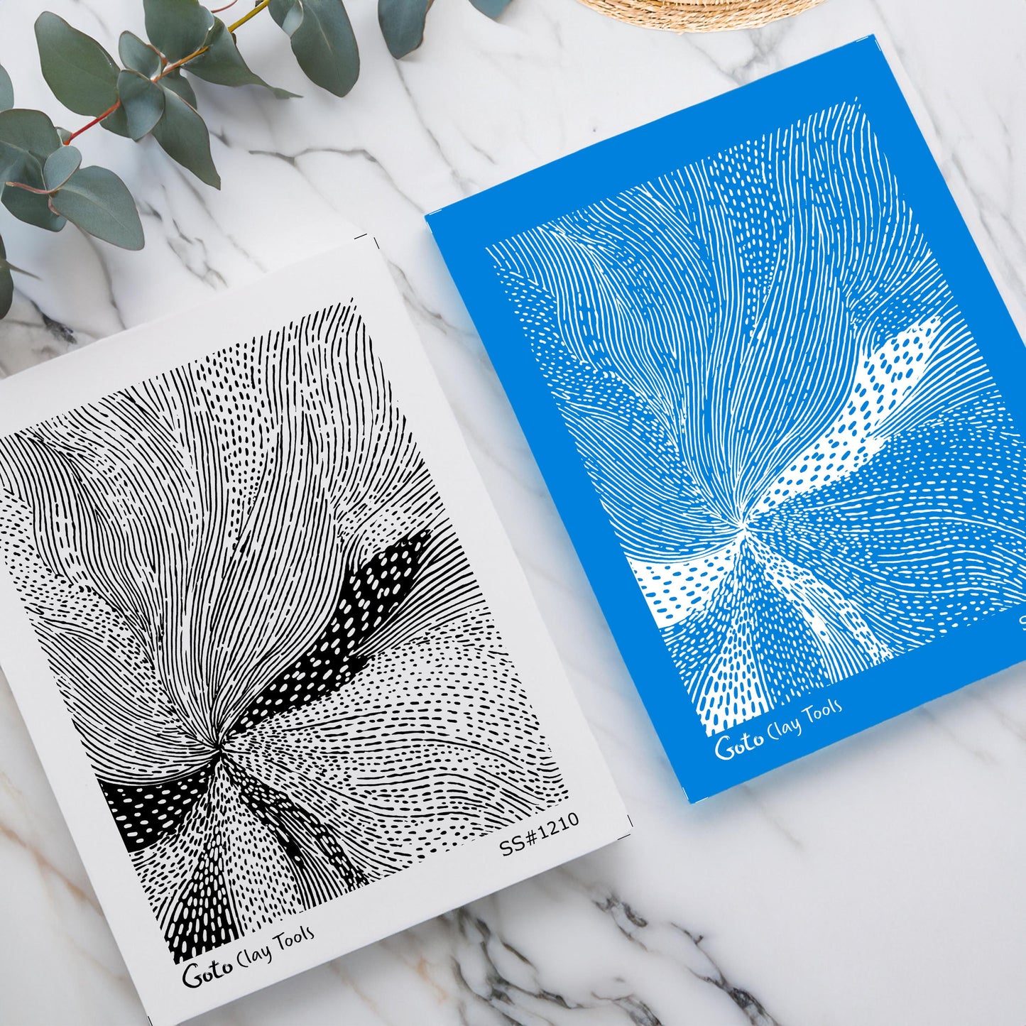 Abstract Organic Flow Silkscreen for Polymer Clay | River Stone & Cellular Texture Print Screen 9.5×12.5 cm #SS26-7