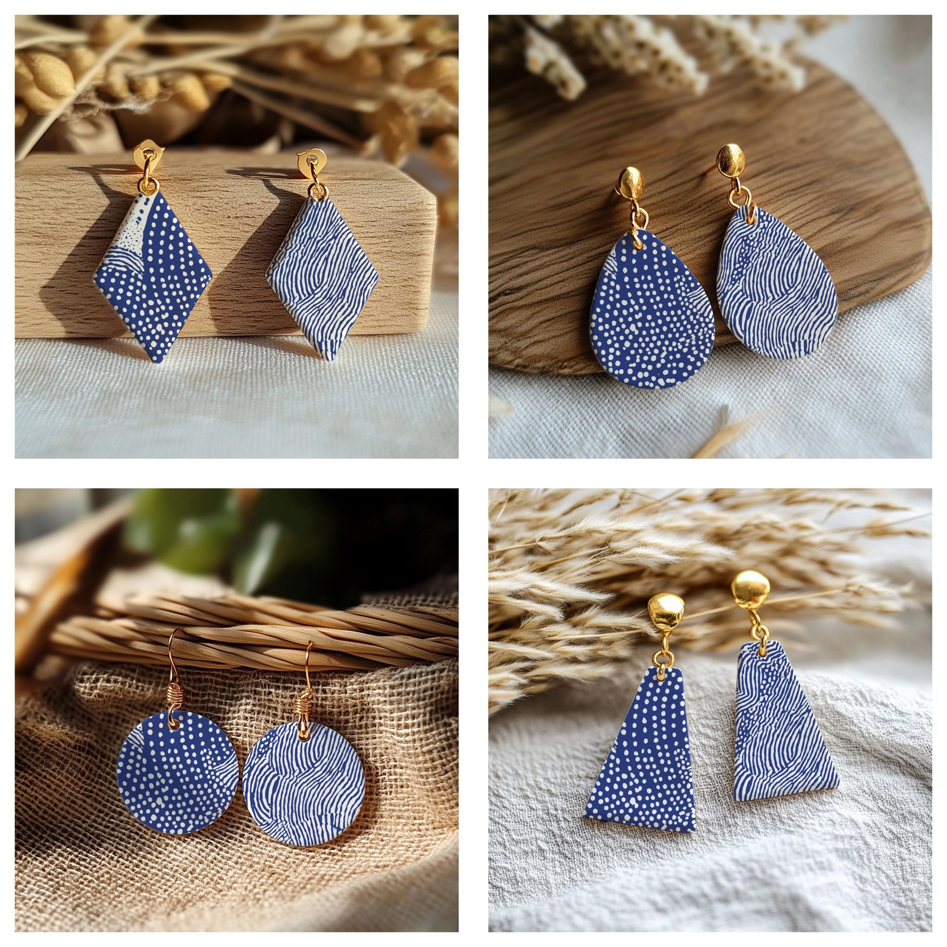 Organic Wave & Flowing Line Silkscreen for Polymer Clay | Abstract Landscape Dot Texture Print Screen 9.5×12.5 cm #SS26-13