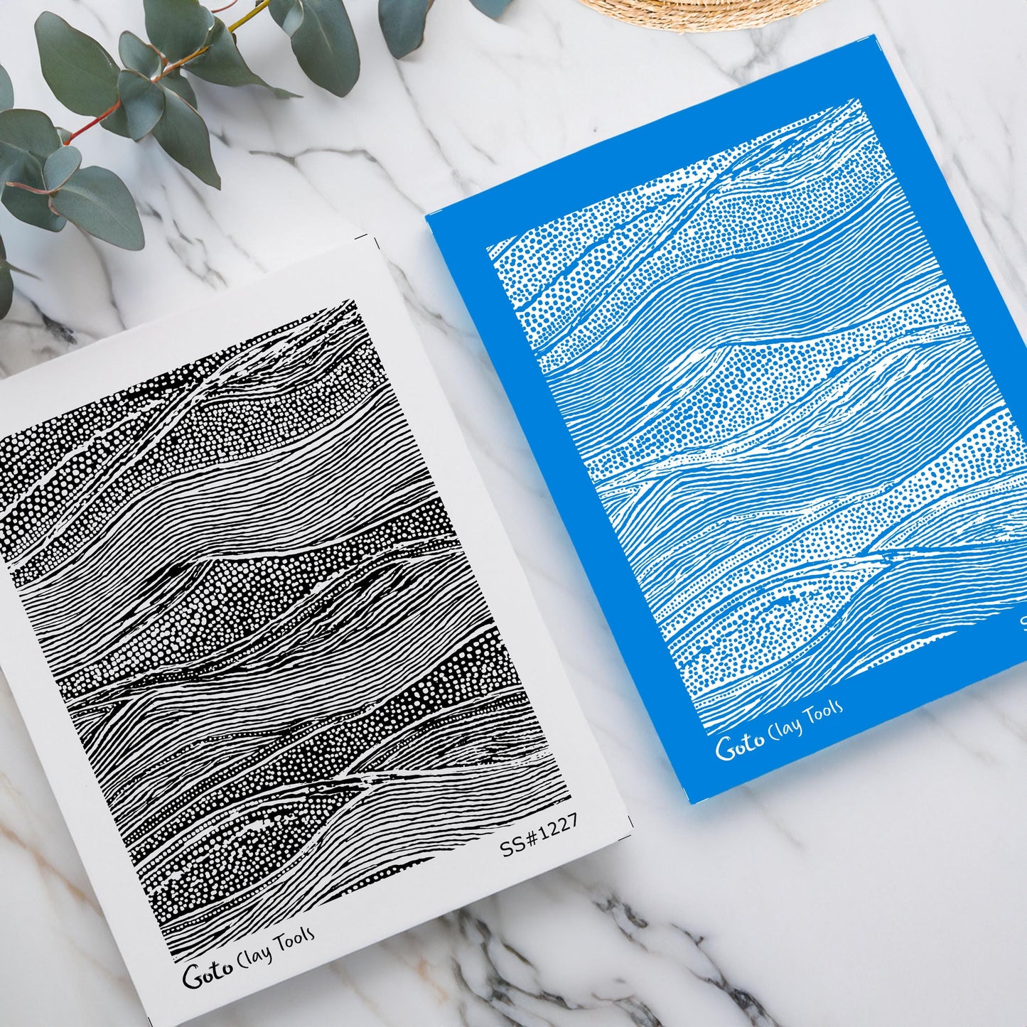 Organic Wave & Flowing Line Silkscreen for Polymer Clay | Abstract Landscape Dot Texture Print Screen 9.5×12.5 cm #SS26-13