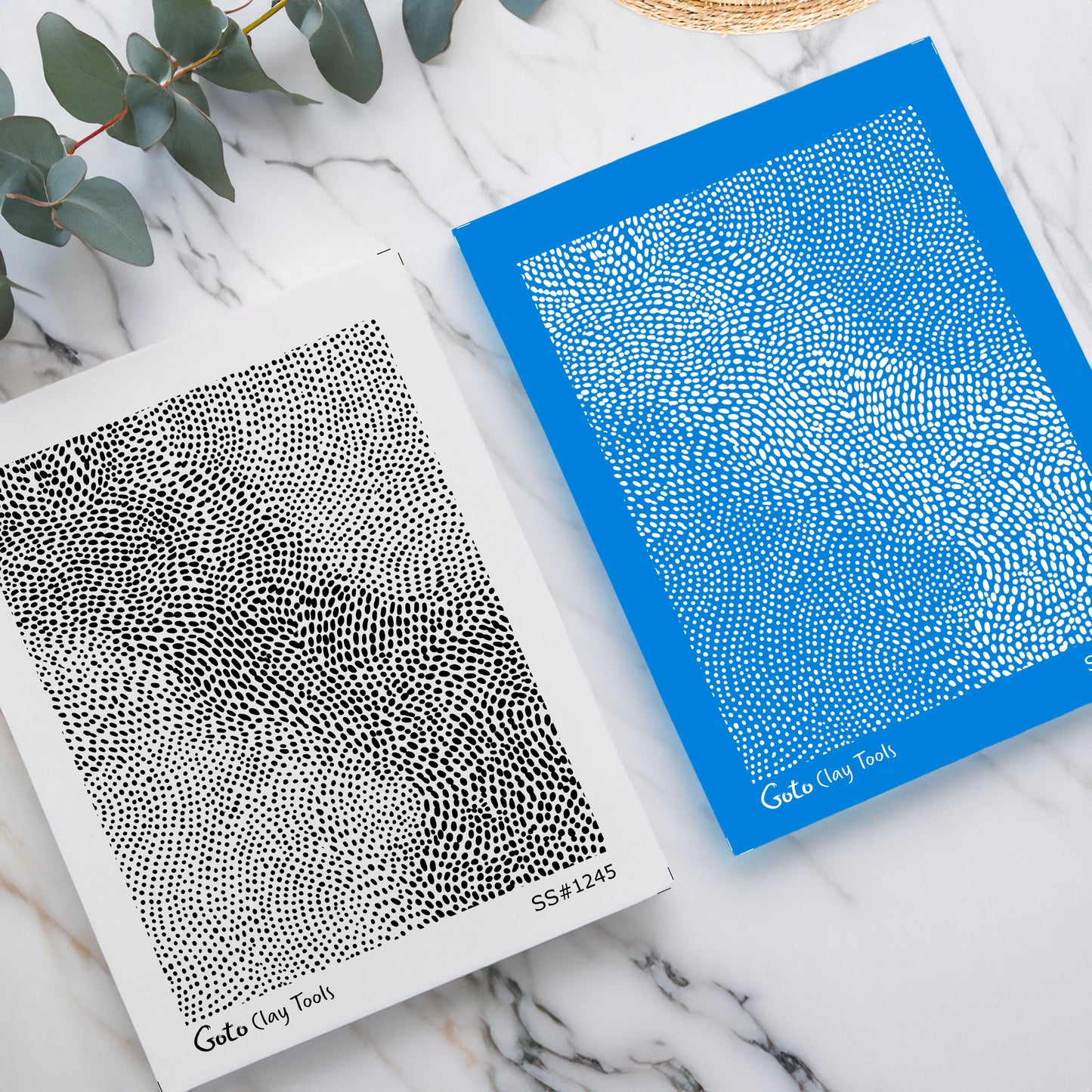 Abstract Organic Dot Texture Silkscreen for Polymer Clay | Modern Stippling Pattern | Printable 9.5×12.5 cm #SS26-19