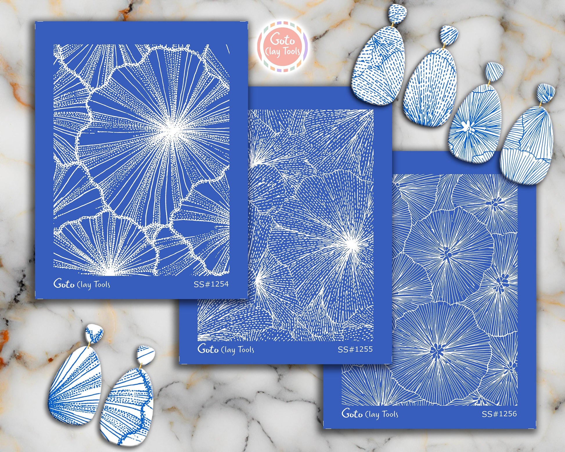 Abstract Floral Burst & Line Texture Silkscreen for Polymer Clay | Organic Petal Pattern | 9.5×12.5 cm #SS26-22