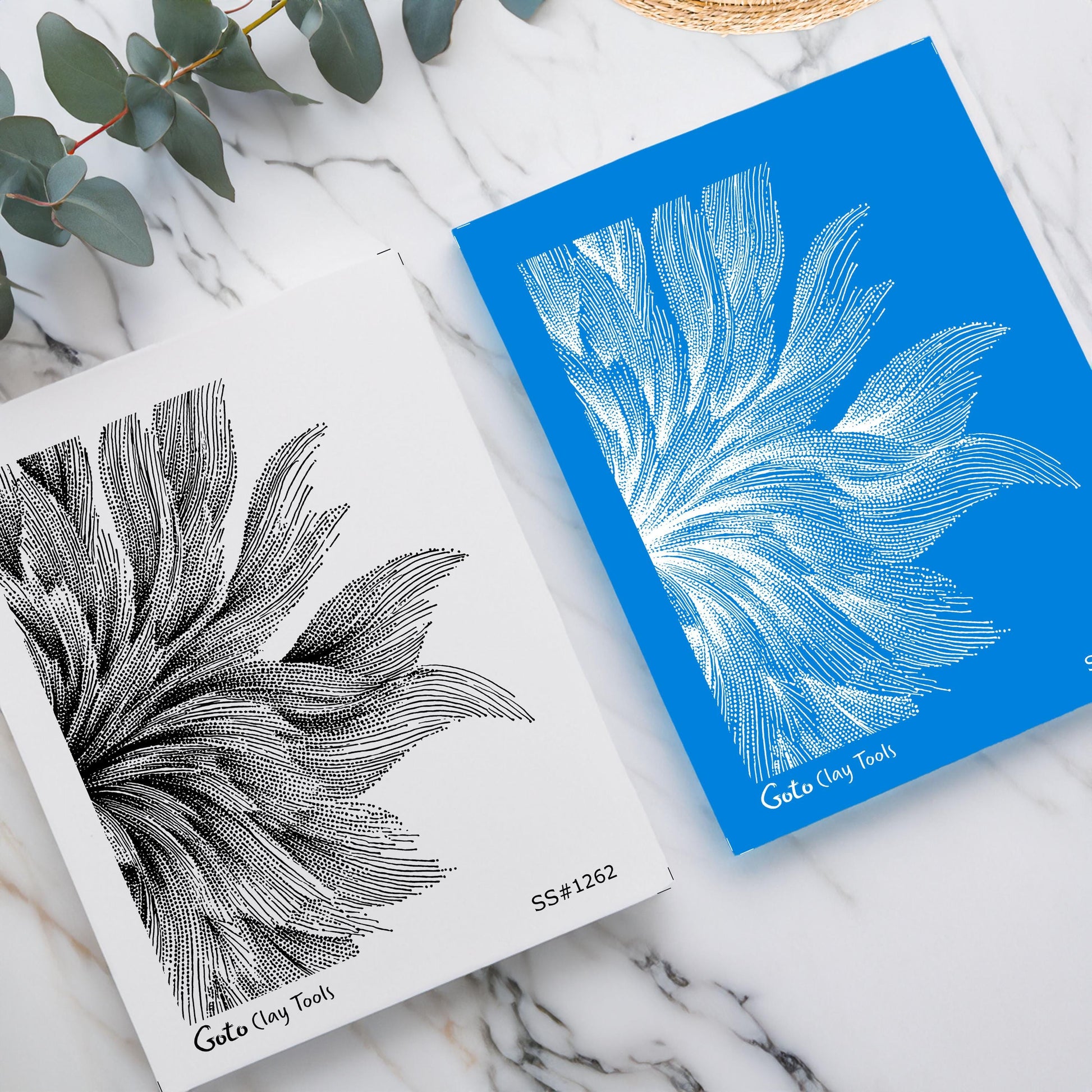 Feather Wing Line Art Silkscreen for Polymer Clay | Botanical Texture Print | 9.5x12.5 cm Printable Silk Screen #polymer clay stencilSS26-24