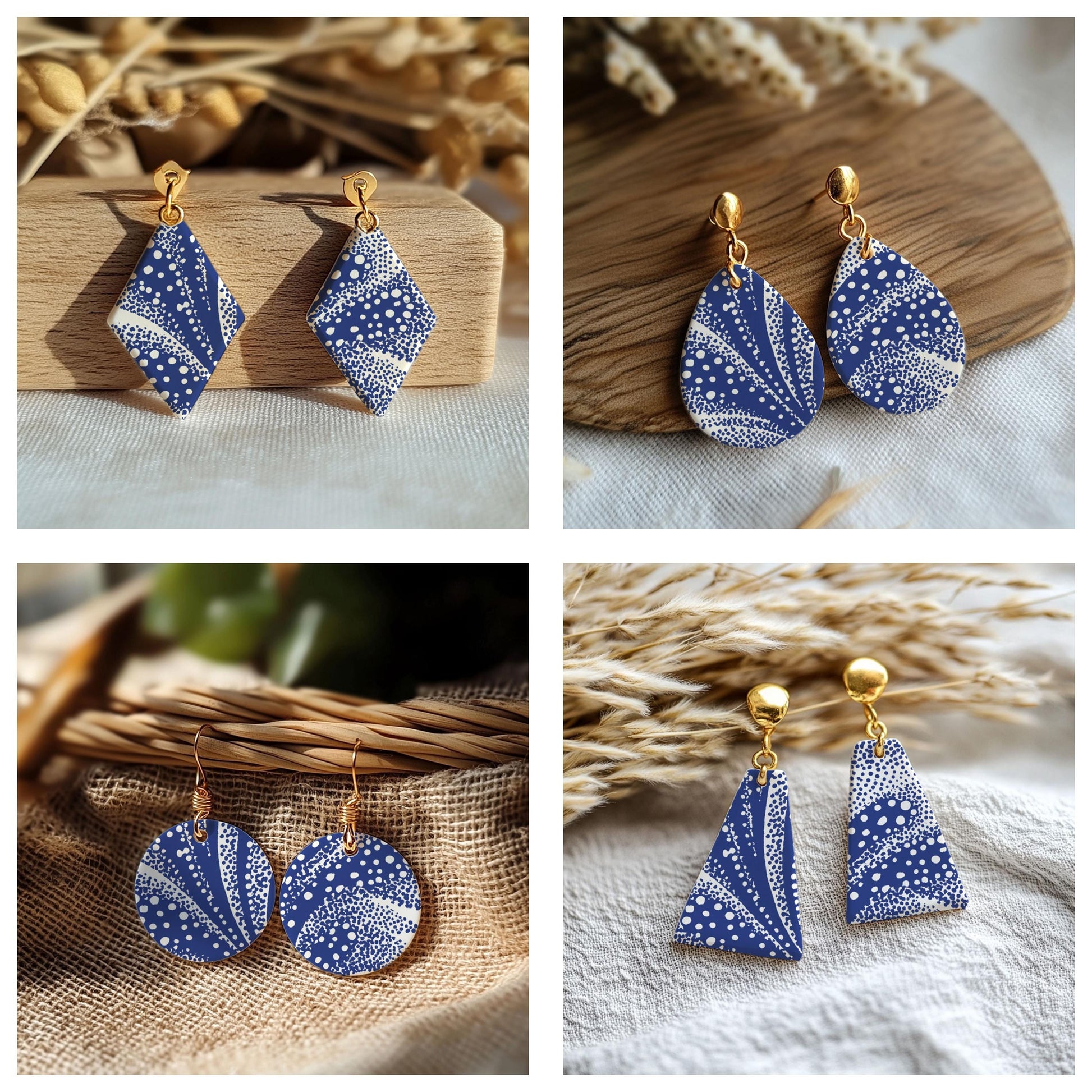 Silkscreen for Polymer Clay Earrings: Stencil SS26-34