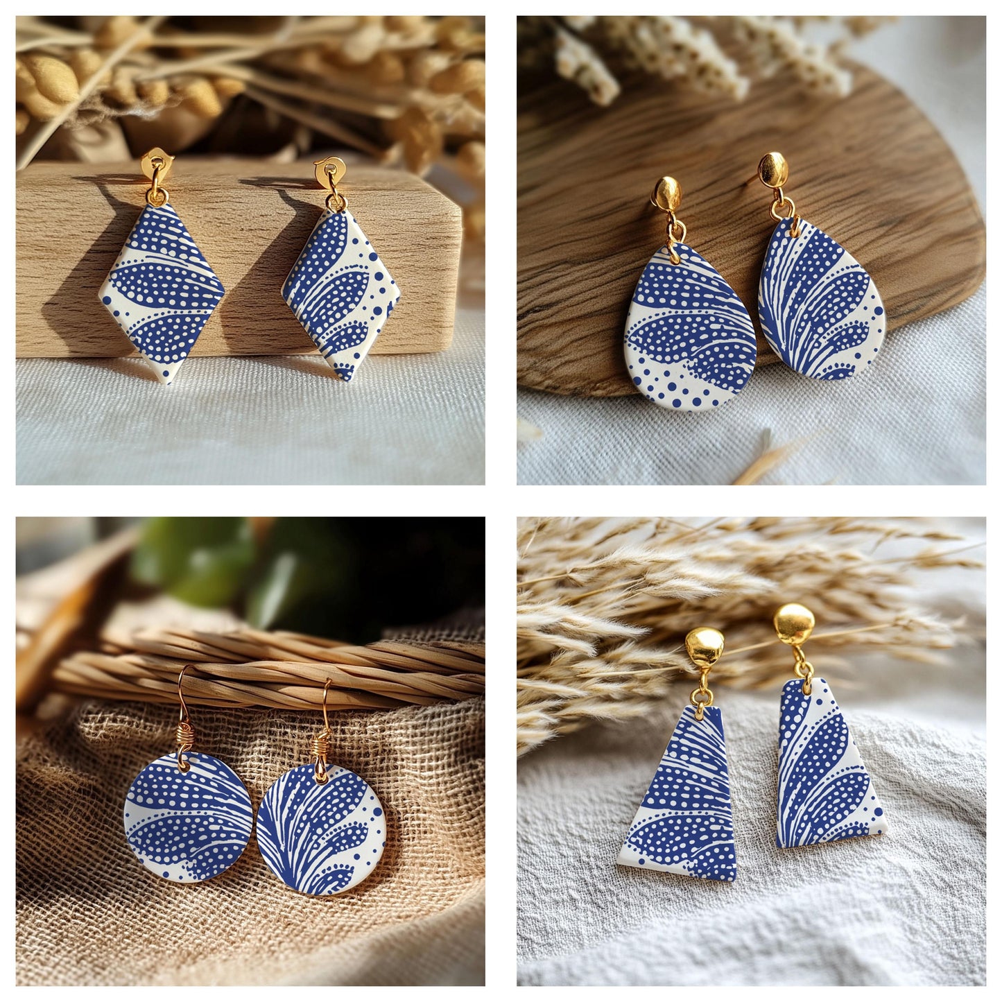 Silkscreen for Polymer Clay Earrings: Stencil SS26-35