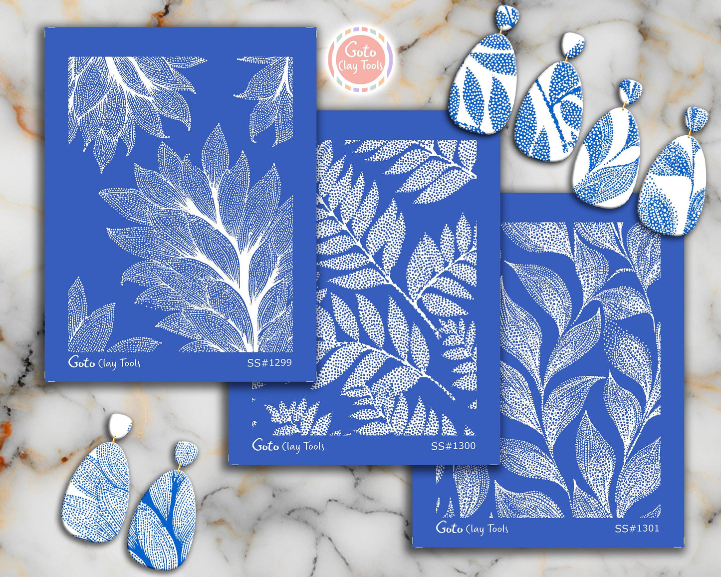 Silkscreen for Polymer Clay Earrings: Stencil SS26-37
