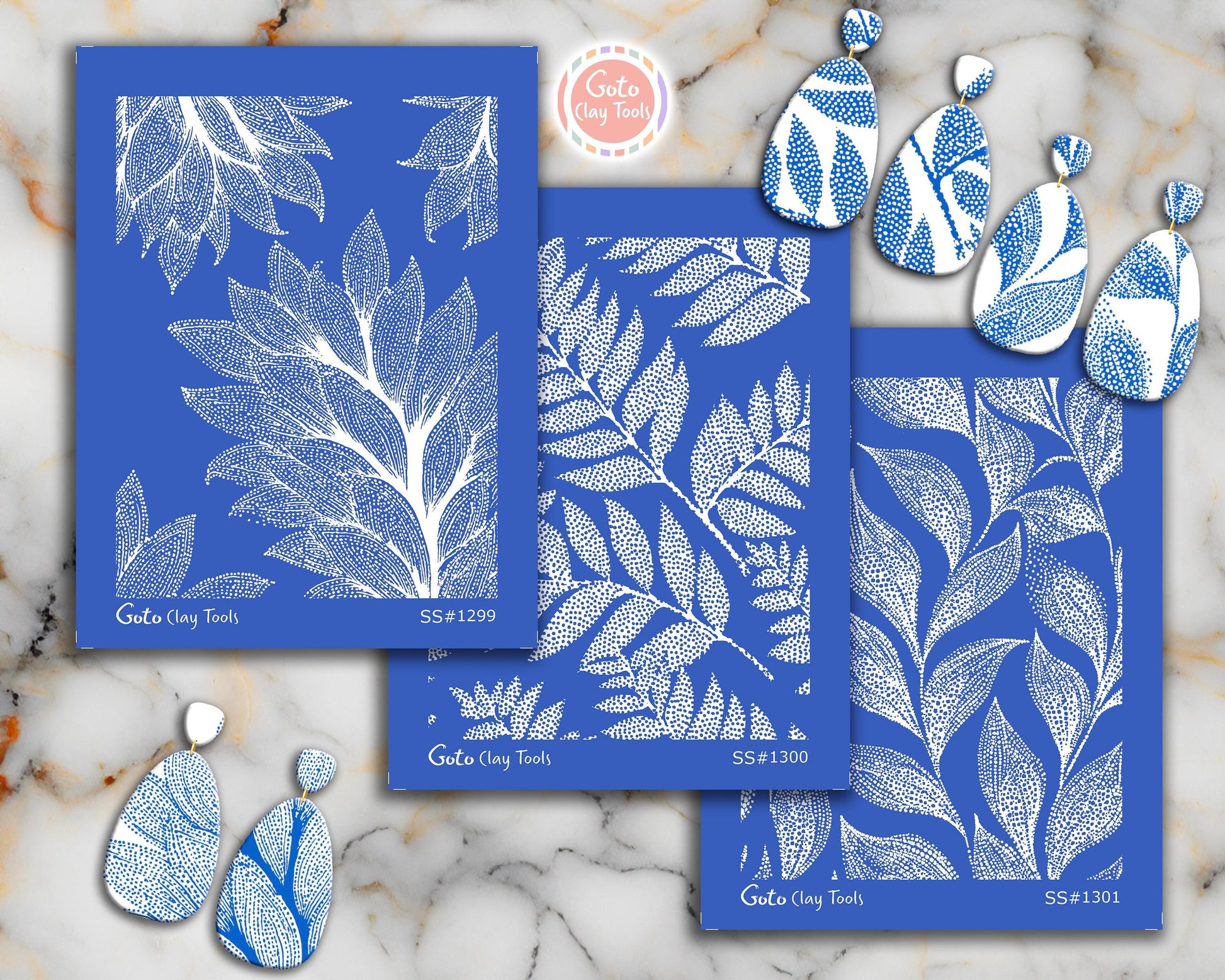 Silkscreen for Polymer Clay Earrings: Stencil SS26-37