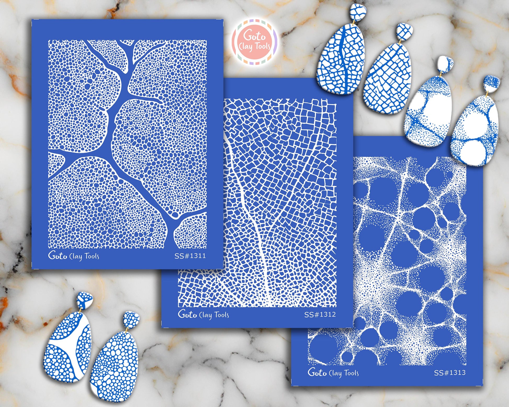 Silkscreen for Polymer Clay Earrings: Stencil SS26-41