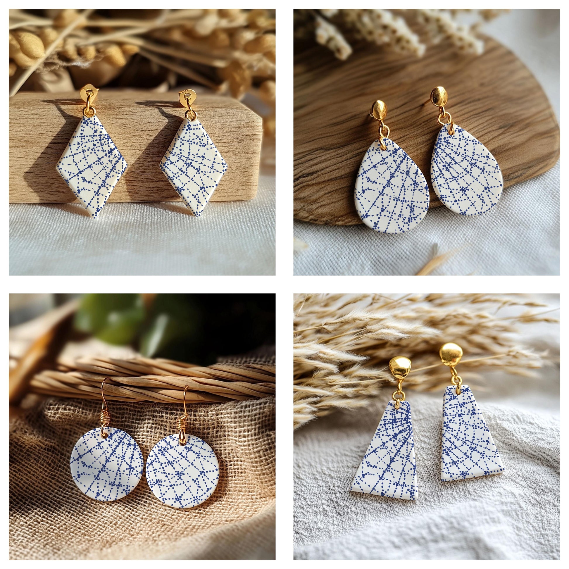 Silkscreen for Polymer Clay Earrings: Stencil SS26-42