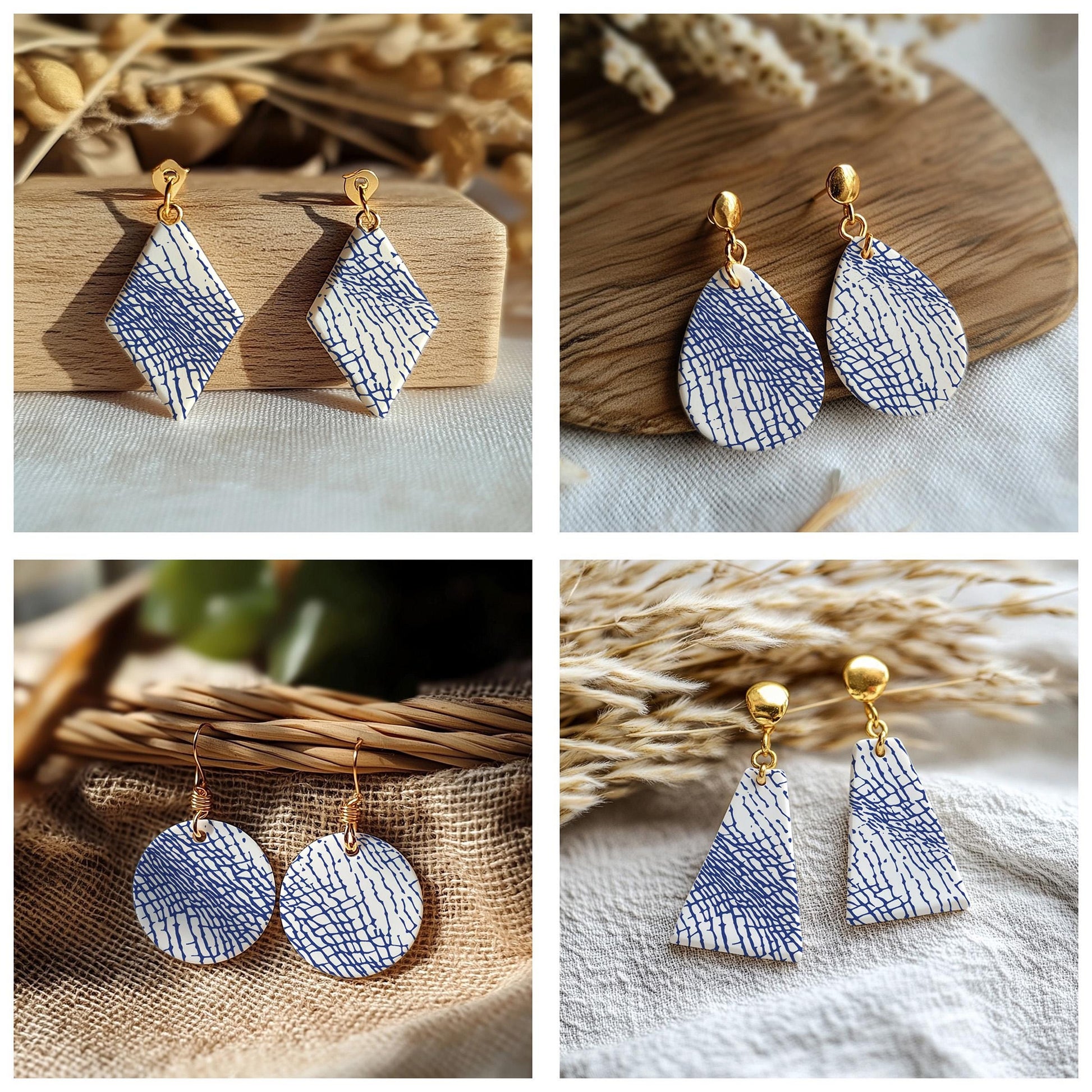 Silkscreen for Polymer Clay Earrings: Stencil SS26-48