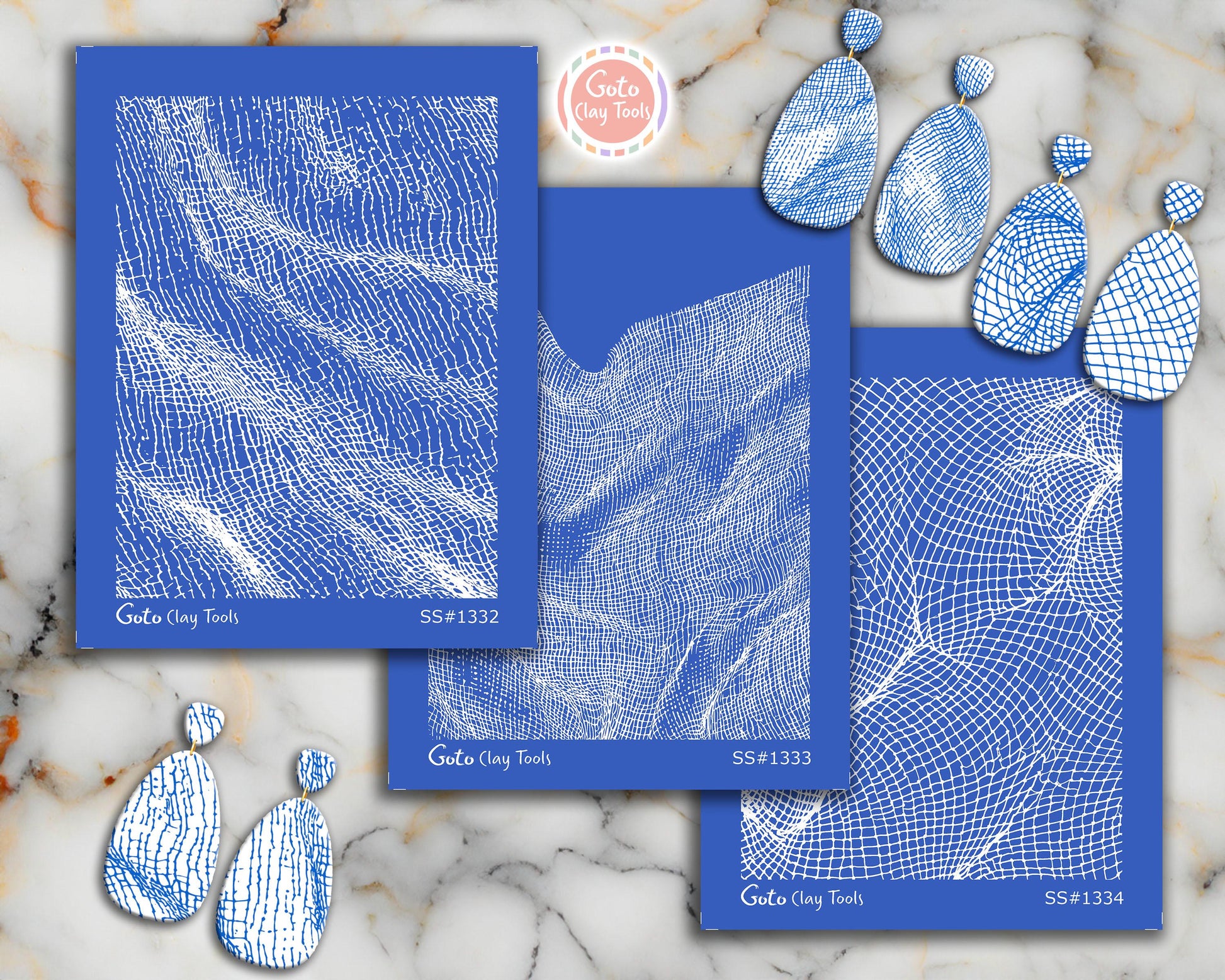 Silkscreen for Polymer Clay Earrings: Stencil SS26-48