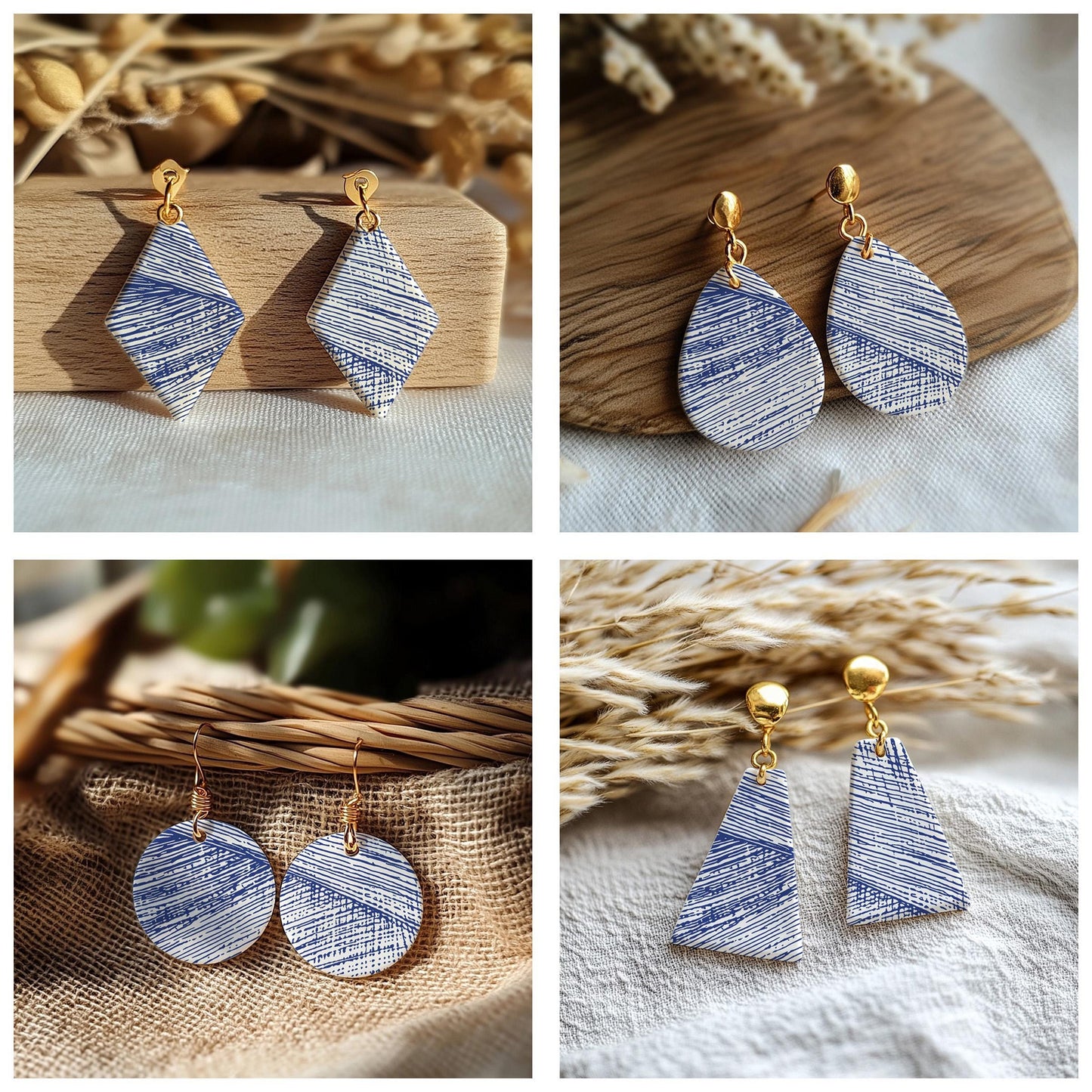 Silkscreen for Polymer Clay Earrings: Stencil SS26-49
