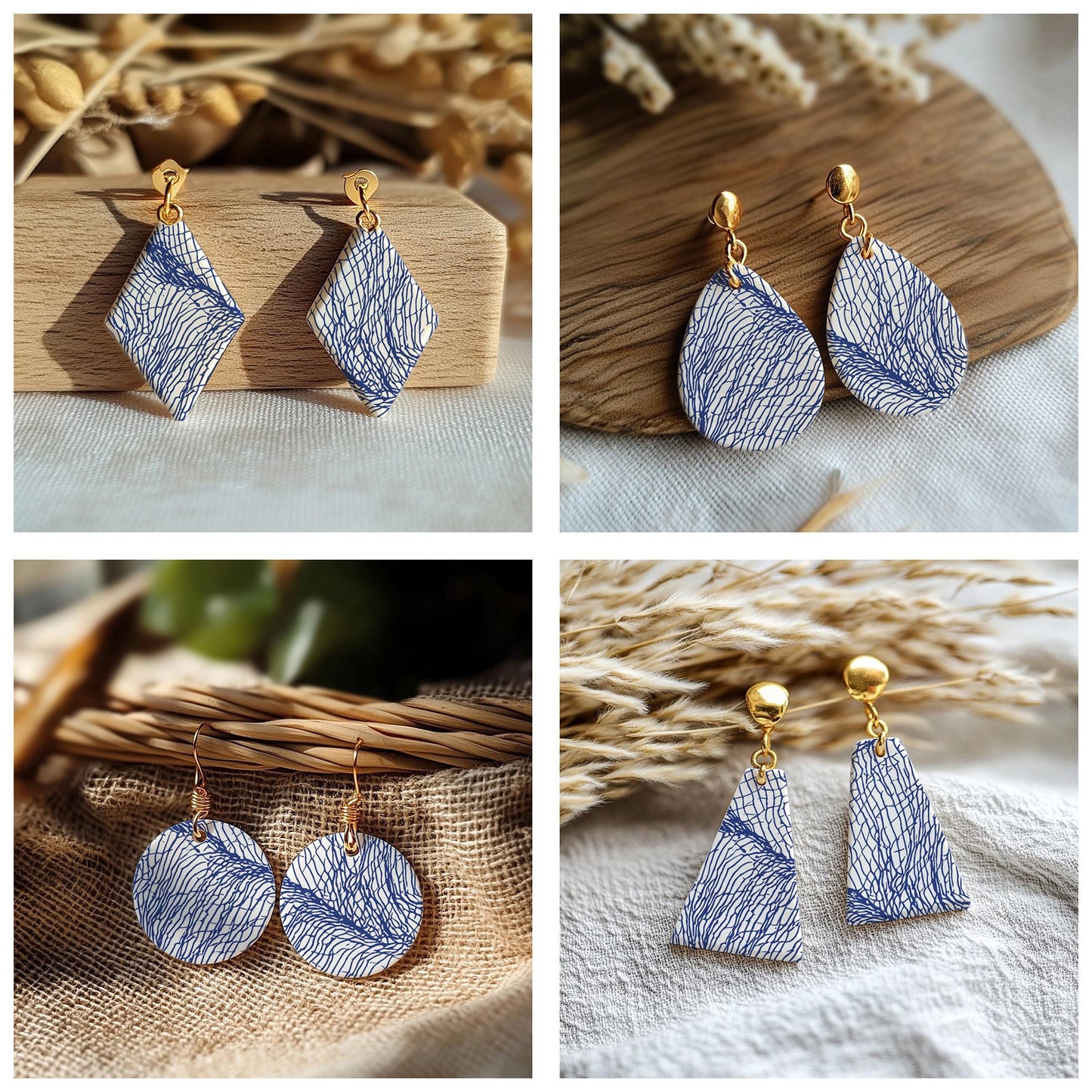 Silkscreen for Polymer Clay Earrings: Stencil SS26-49