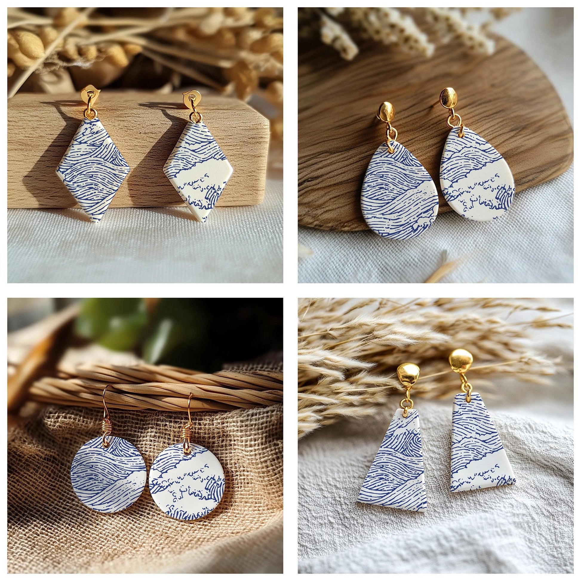 Silkscreen for Polymer Clay Earrings: Stencil SS26-50