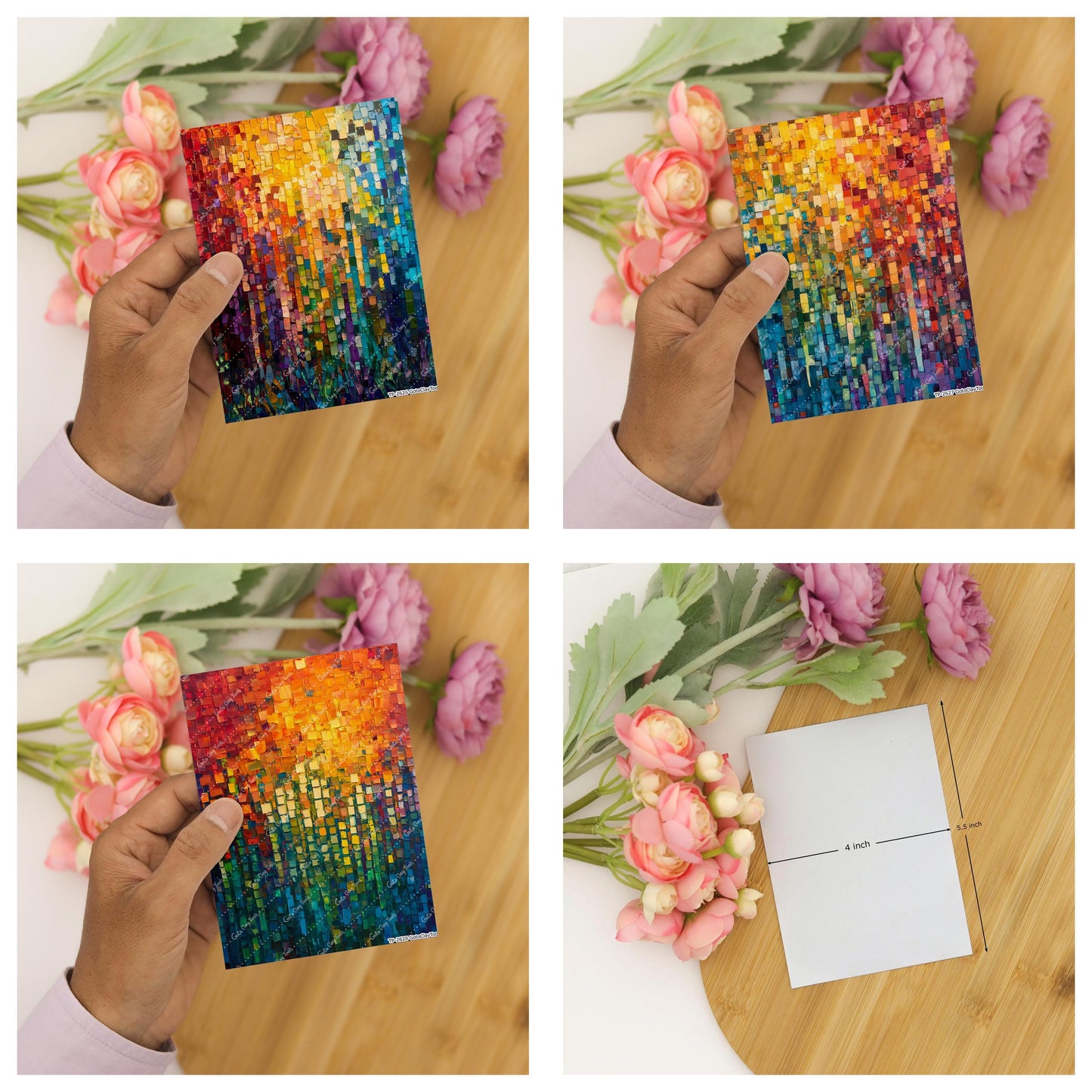 Abstract painting Transfer paper for polymer Clay Earring Making - Water Soluble Transfer Sheet 4x5.5 in