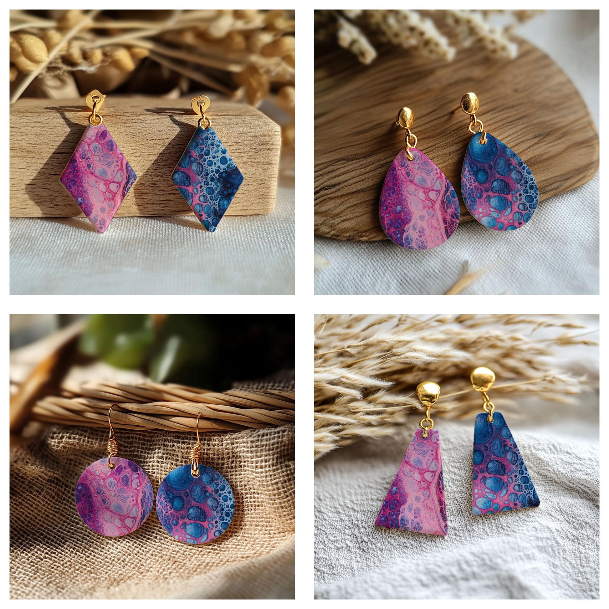 Liquid Cells Transfer paper for polymer Clay Earring Making - Water Soluble Transfer Sheet 4x5.5 in