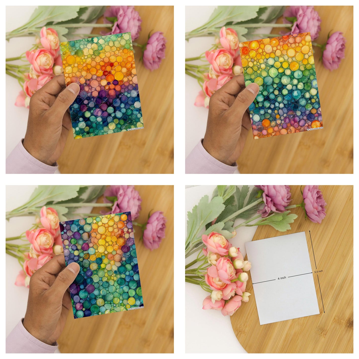 Colorful bubbles Transfer paper for polymer Clay Earring Making - Water Soluble Transfer Sheet 4x5.5 in