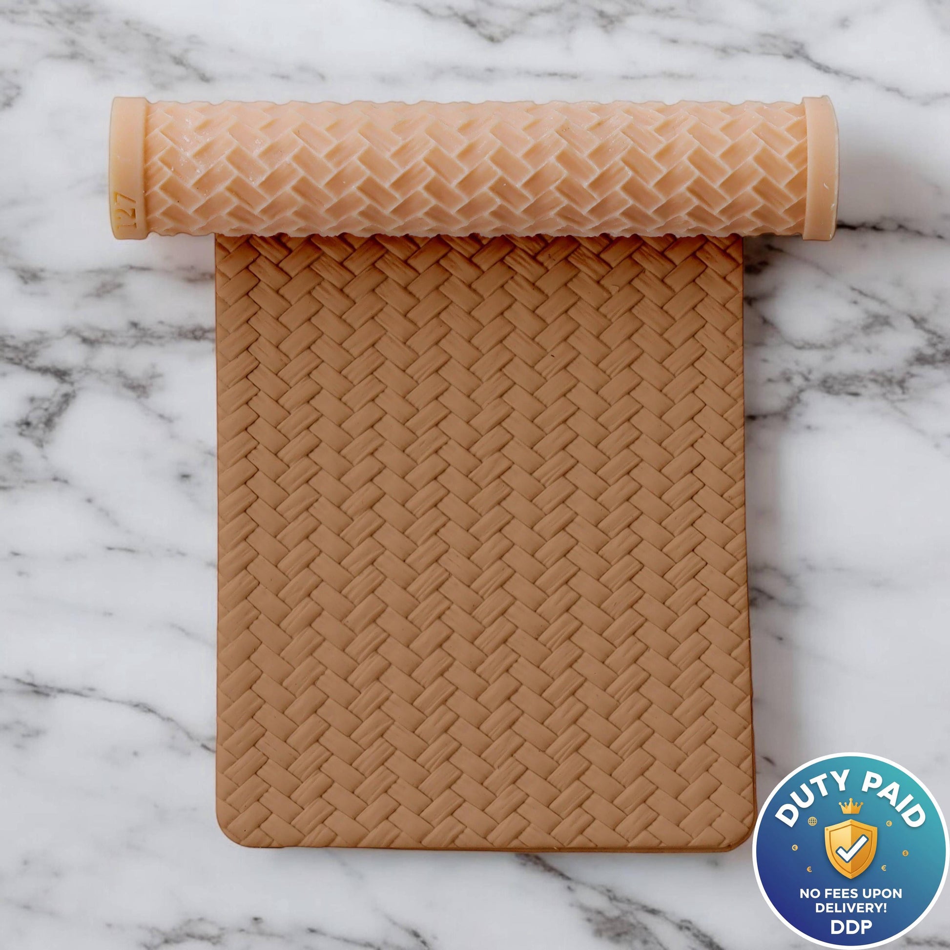 Rattan Texture Roller, Polymer Clay Texture Roller, Clay Texture Roller, Polymer Clay Roller, Texture Roller for Earring making #127