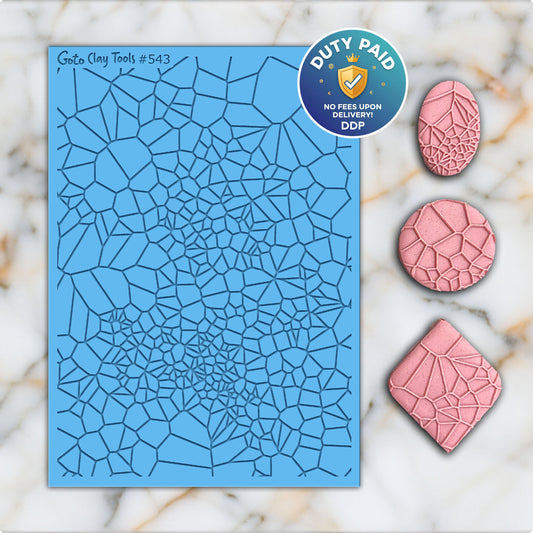 Parametric Texture Mat for Polymer Clay Jewelry: Rubber Tile #543