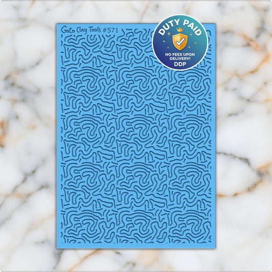 Swiggly Lines Rubber Texture Mat for Polymer Clay (#571)