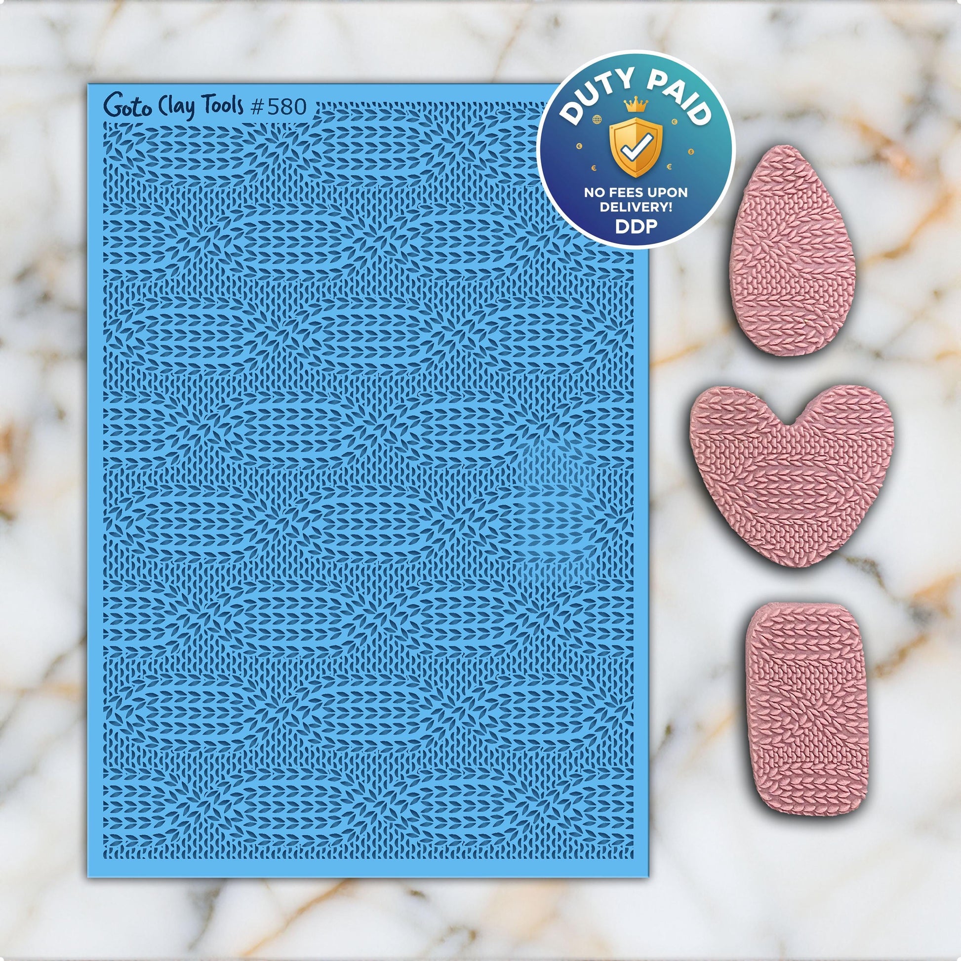 Knot Weave Rubber Texture Mat for Polymer Clay Jewelry (#580)