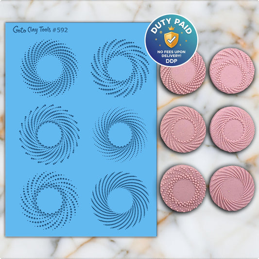 Halftone circle Texture mat for polymer clay, Polymer Clay Rubber Texture mat, Texture Tile mats, Fimo, Sculpey, Cernit #592