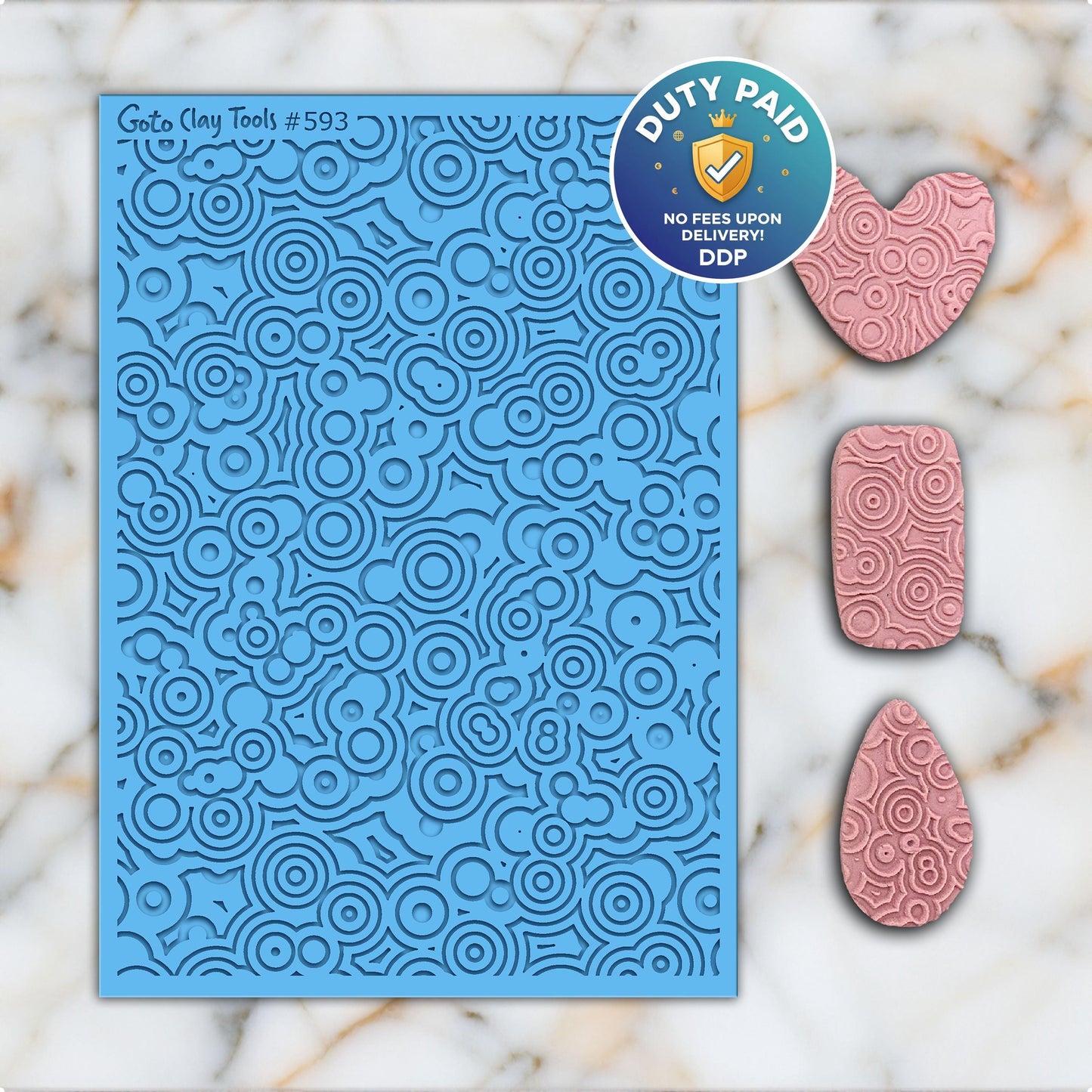 Polymer Clay Texture Mat: Rubber Impression Sheet #593