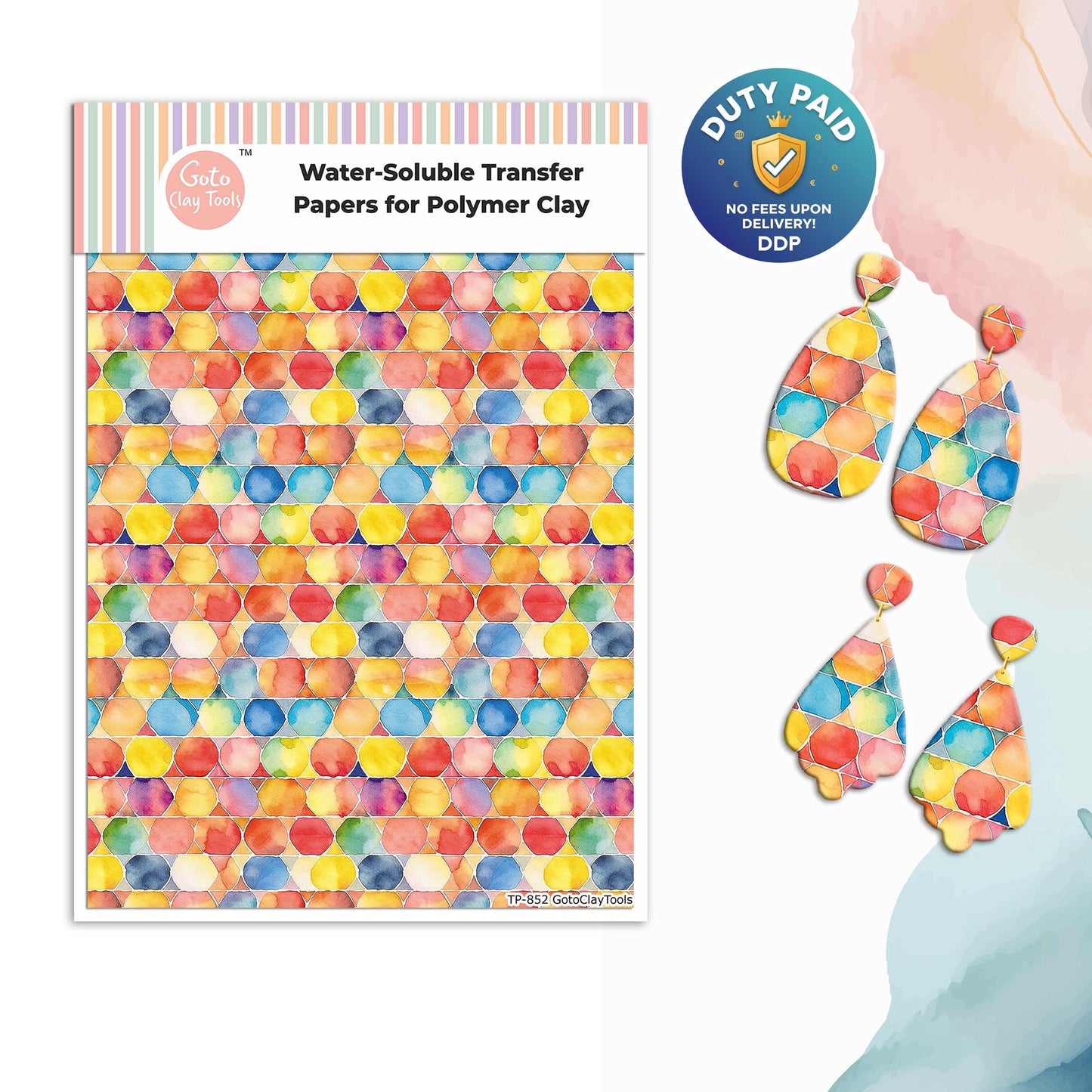 Mosaic Polymer Clay Transfer Paper: Water Soluble #852