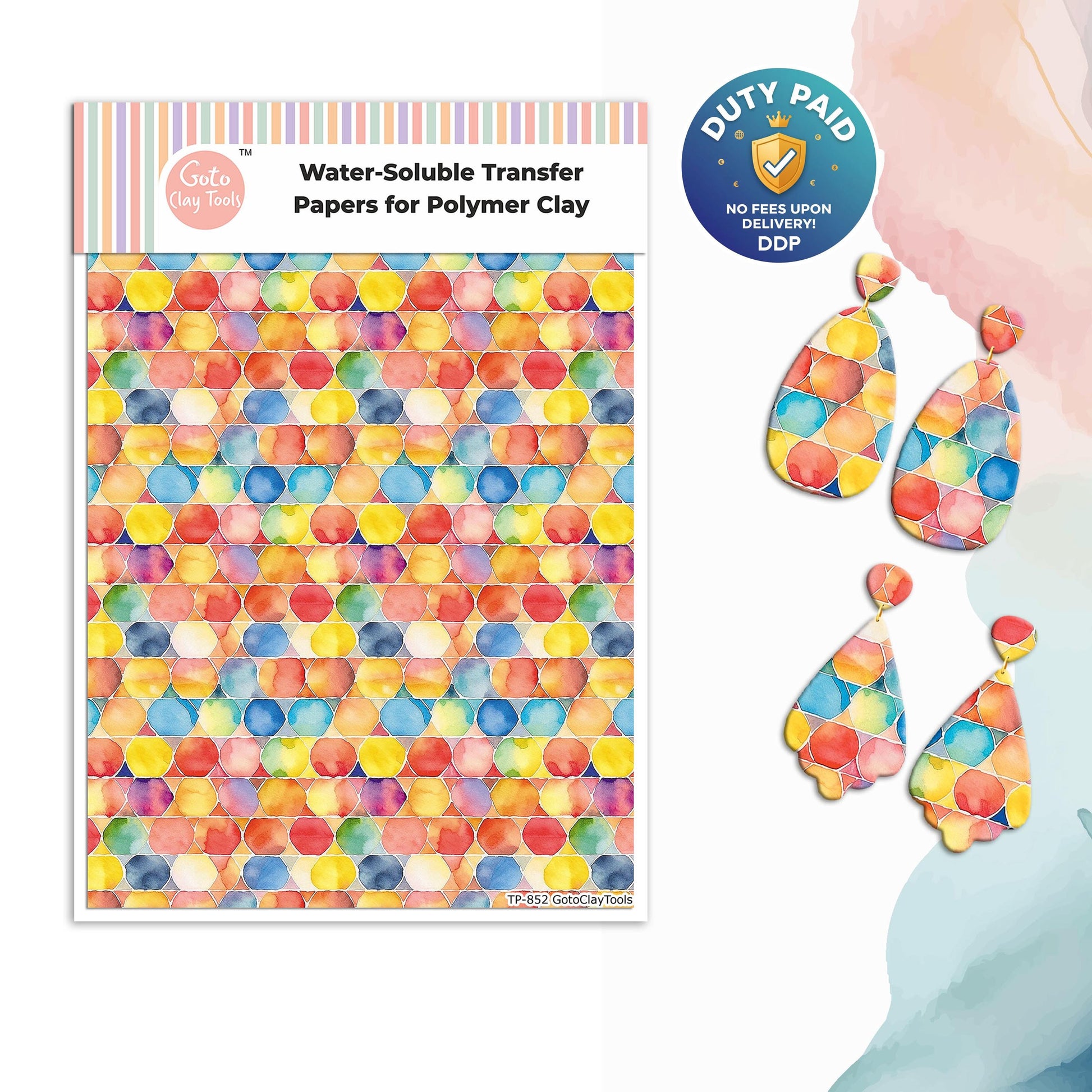 Mosaic Polymer Clay Transfer Paper: Water Soluble #852