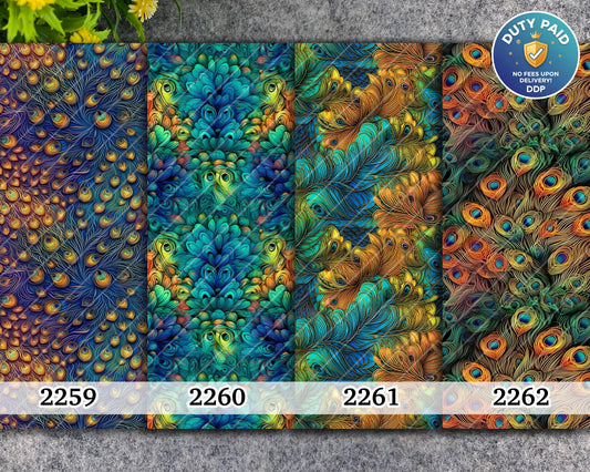 Water soluble Transfer paper for polymer clay, Peacock feather pattern, polymer clay image transfers, magic transfer paper