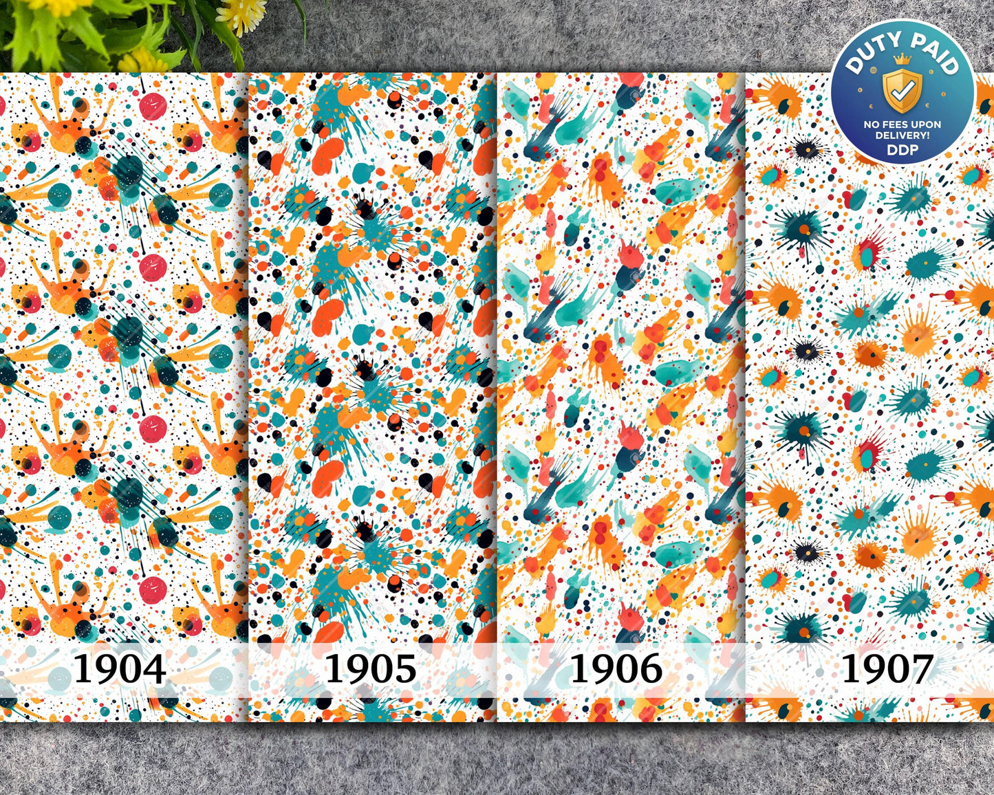 Watercolor Splash Transfer Paper for Polymer Clay