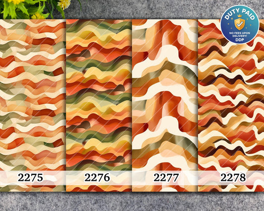 Water soluble Transfer paper for polymer clay, Earth tone waves pattern, polymer clay image transfers, magic transfer paper