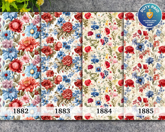 Vintage Floral Water Soluble Transfer Paper for Polymer Clay