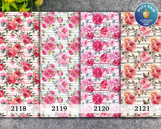 Rose Stripes Polymer Clay Image Transfer Paper (4x5.5 in)