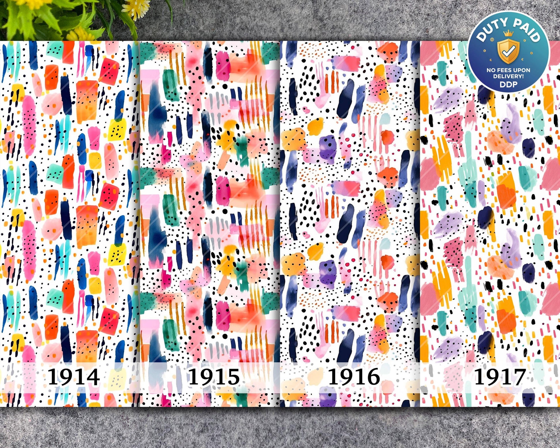 Watercolor Splash Transfer Paper for Polymer Clay
