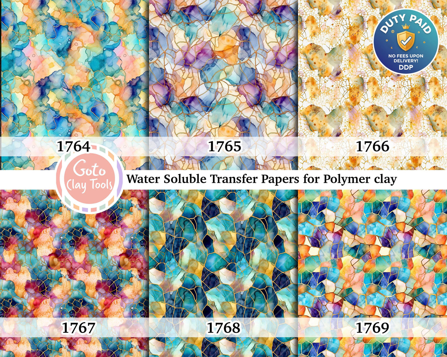 Water soluble Transfer paper for polymer clay, Watercolor stained glass, polymer clay image transfers, magic transfer paper