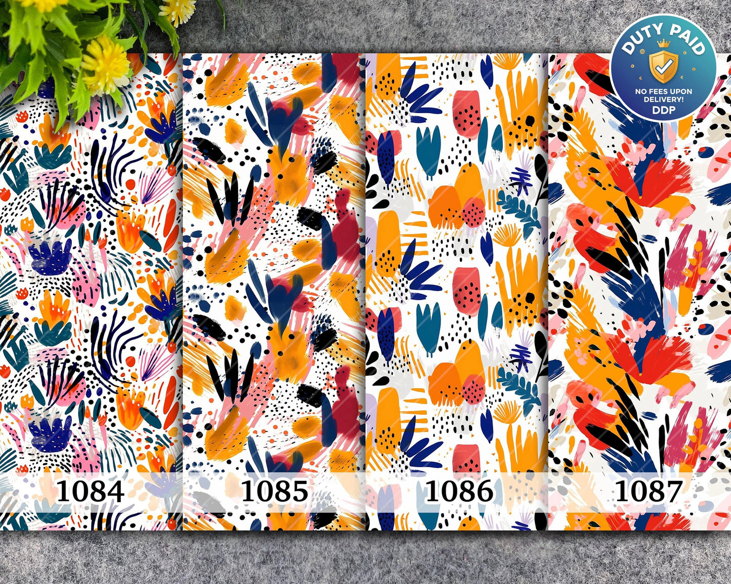 Water soluble Transfer paper for polymer clay, Abstact colorful strokes patterns, polymer clay image transfers, magic transfer paper