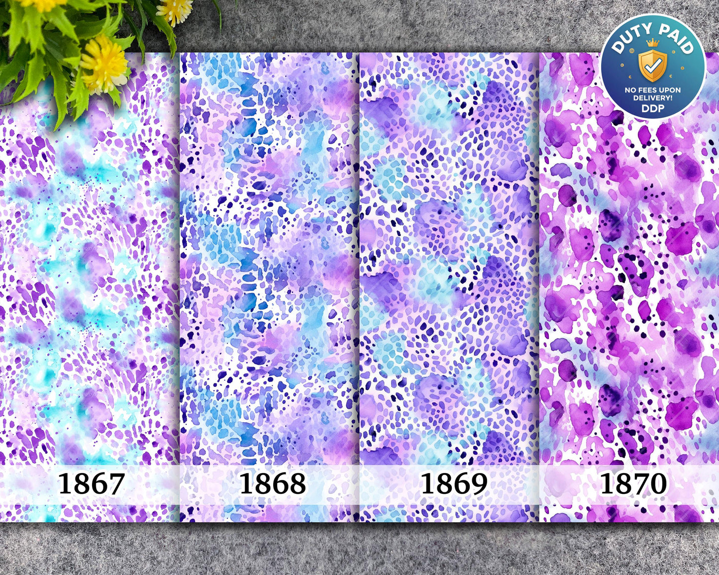 Watercolor Dots Transfer Paper for Polymer Clay (4x5.5 inches)