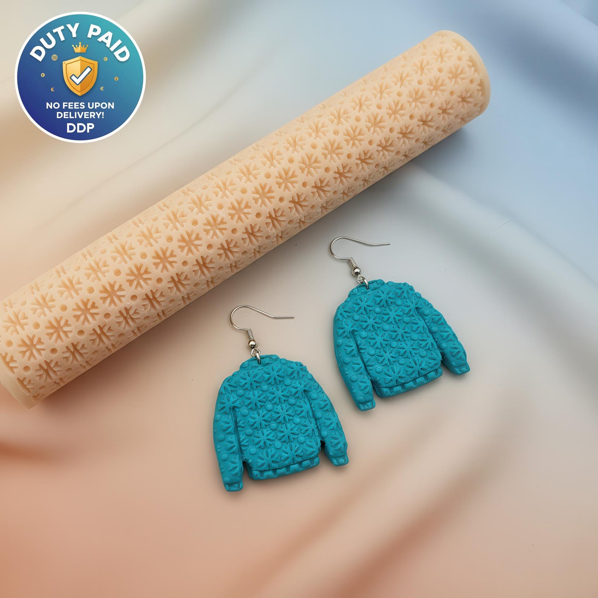 Snowflake Texture Roller for Polymer Clay #111