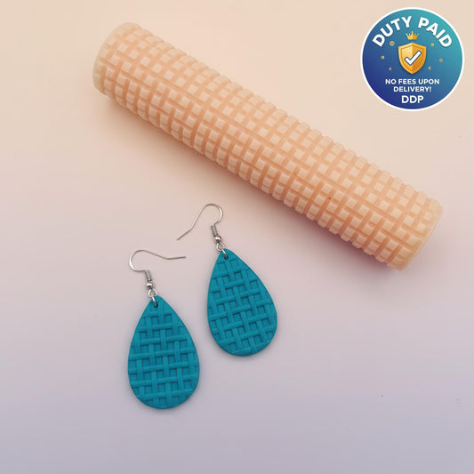 Wicker Clay Texture Roller, Polymer Clay Texture Roller, Resin Hand Roller for Polymer Clay, Polymer Clay Tools #104